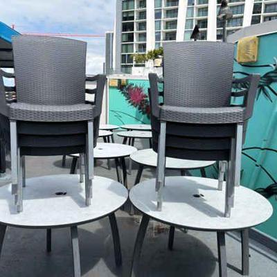 DBB801 Commercial Grade Patio Table And Chairs Set (X2)