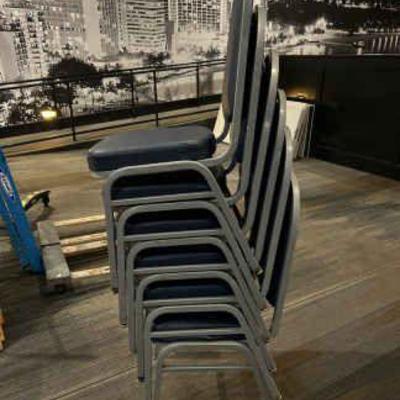 DBB703- (6) Metal Polyurethane Foam Pad Chairs