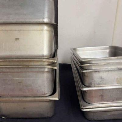 DBB404 Commercial Grade Stainless Steel Pans 6” (4) 4” (4)