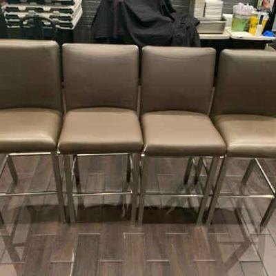 DBB069 4 Leather-Like Bar Chairs