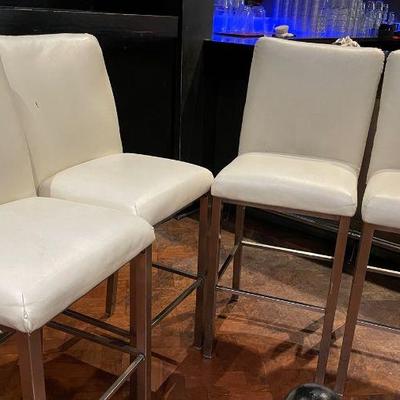 DBB034 - Four Leather Bar Stools