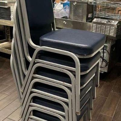 DBB003- 6 Metal Polyurethane Foam Pad Chairs