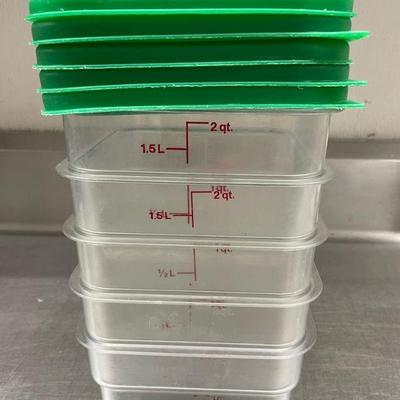 DBB434 - (5) 2 Qt Cambro Food Storage Containers 
