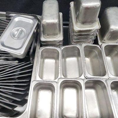 DBB470 - Used Stainless Steel Food Prep Containers 