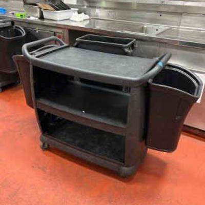 DBB353- Rolling Cart With Trash Bins 