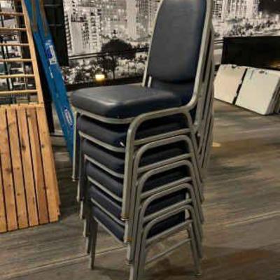 DBB704- (6) Metal Polyurethane Foam Pad Chairs
