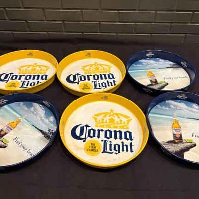 DBB177 Set of 6 Corona Beer Serving Trays - Corona Extra & Corona Light