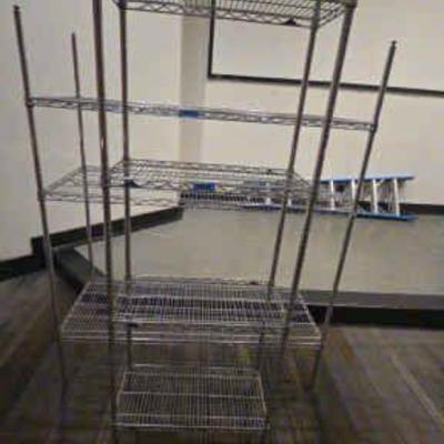 DBB736 Two Seperate Chrome Metal Wire Storage Racks