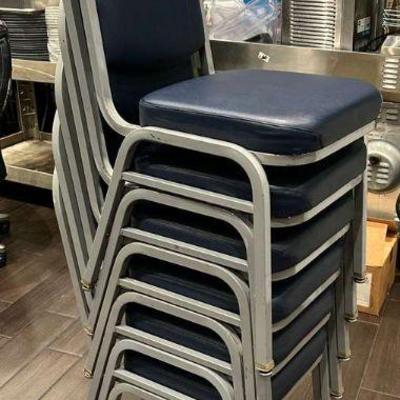 DBB007- 6 Metal Polyurethane Foam Pad Chairs