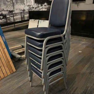 DBB707- (6) Metal Polyurethane Foam Pad Chairs