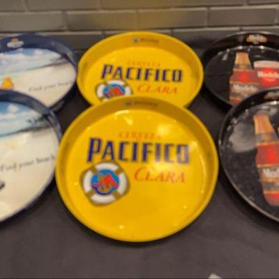 DBB152 Set of 6 Assorted Beer Serving Trays - Pacifico, Corona, Modelo