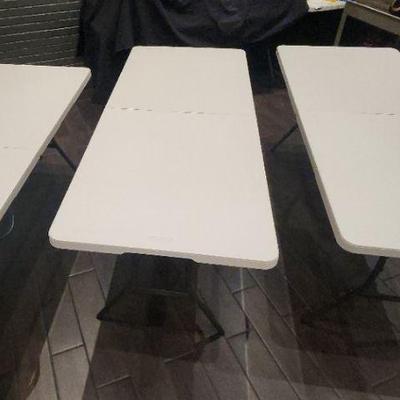 DBB119 - Set Of Three Lifetime 6-Foot Folding Tables 