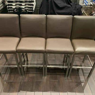DBB070 4 Leather-Like Bar Chairs