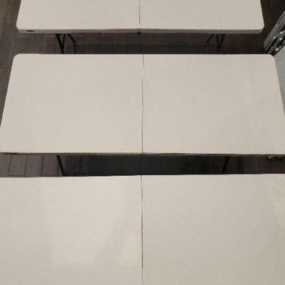 DBB078 - Set Of Three 6-Foot Lifetime Folding Tables 