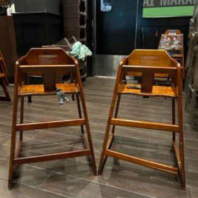 DBB157- Two Wooden Infant High Chairs