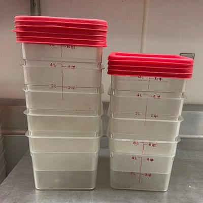 DBB424 - (9) Cambro 6 Qt Food Storage Containers 