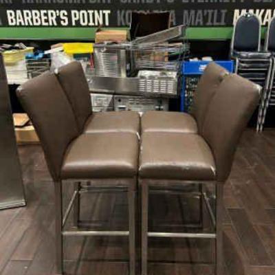 DBB074- Leather Like Bar Chairs