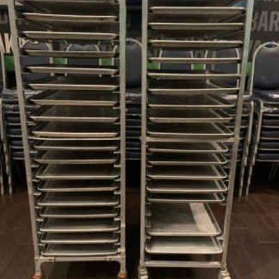 DBB065 Two Metal Serving Tray Towers
