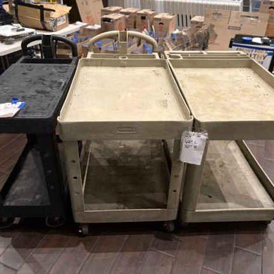 DBB241 Lot Rubbermaid Utility Carts 