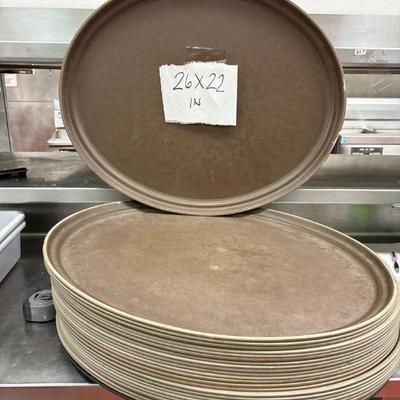 DBB354 Lot Commercial Grade Serving Platter 26x22 In