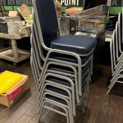 DBB009- 6 Metal Polyurethane Foam Pad Chairs