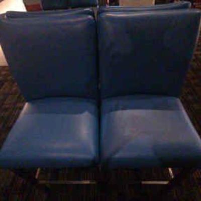 DBB722 Four Blue High Bar Chairs
