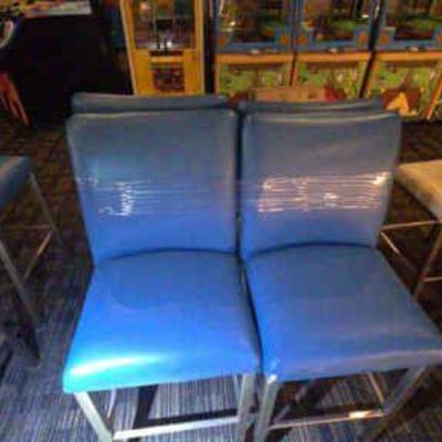 DBB730 (4) Blue High Bar Chairs