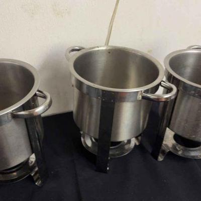 DBB387 Three Round Chafing Dish Buffet Sets