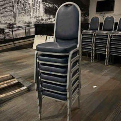 DBB711- (6) Metal Polyurethane Foam Pad Chairs