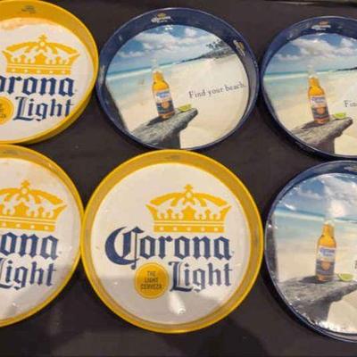 DBB181 Set of 6 Corona Beer Serving Trays - Corona Extra & Corona Light