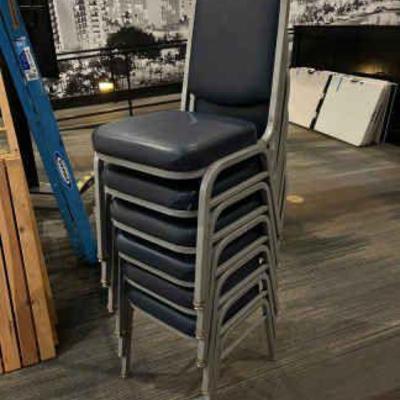 DBB725- (6) Metal Polyurethane Foam Pad Chairs