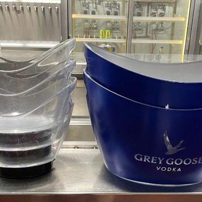 DBB320 - Grey Goose & LED Ice Buckets With Scoopers & Spigots