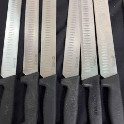 DBB407 Six Cozzini 14 Inch Granton Edge Slicing Knives