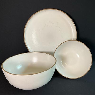 Vintage Heath Ceramic Bowl Set & Platter