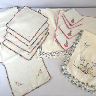 Vintage Embroidered Linens