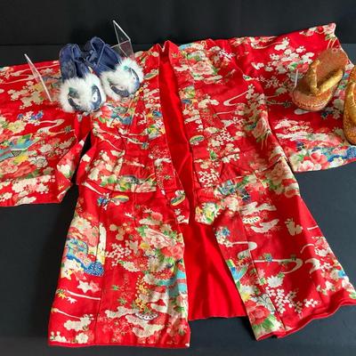 Vintage Children’s Kimono & Slippers