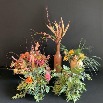 Faux Floral Arrangements and A Little Extra