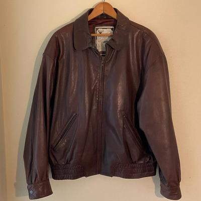 Vintage Brown Leather Jacket by Luis Alvear