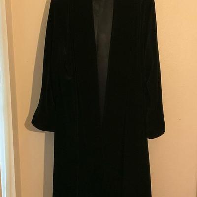 Ladies Black Velvet Coat by Cattiva