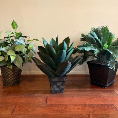 Three Faux Plants
