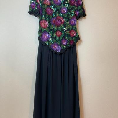 VTG Laurence Kazar Sequined top & BIMO Skirt