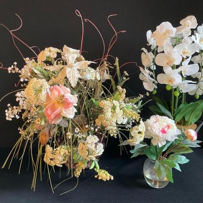 Faux White Floral Arrangements
