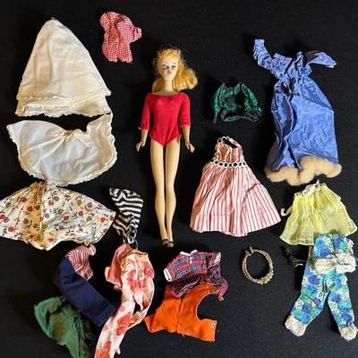 Vintage Barbie Doll & Clothes