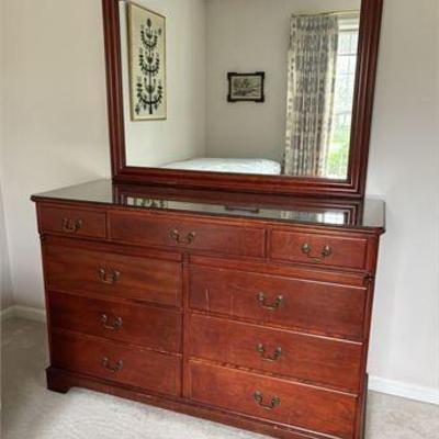 Cherry Lewisburg Pennsylvania House Mirrored Dresser .jpg