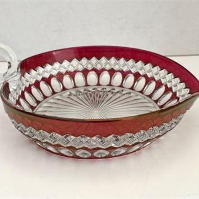 Discontinued Westmoreland Waterford Heart Ruby Bowl.jpg