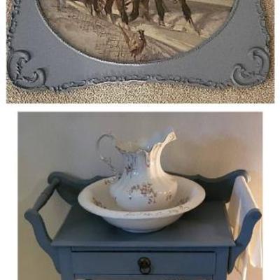 Antique Basin & Table (BR2)