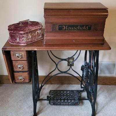 PROJECT:  Antique "Household" Treadle Sewing Machine (DR)