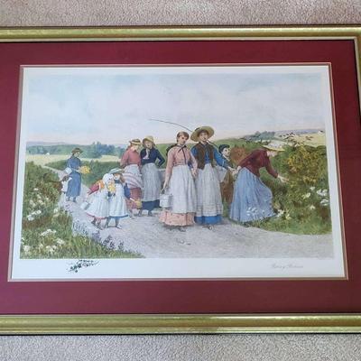 Painted Etching by Jennie Brownscombe & Jas. S. King (DR)