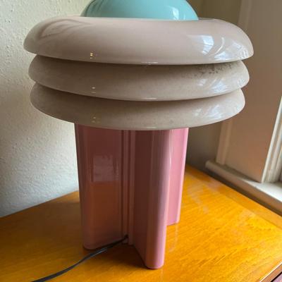 Porcelain Art Deco Lamp Works Fine