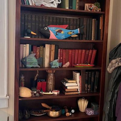 Large Dark Wood Bookcase 